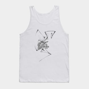 135 Unique Black White Abstract Tank Top